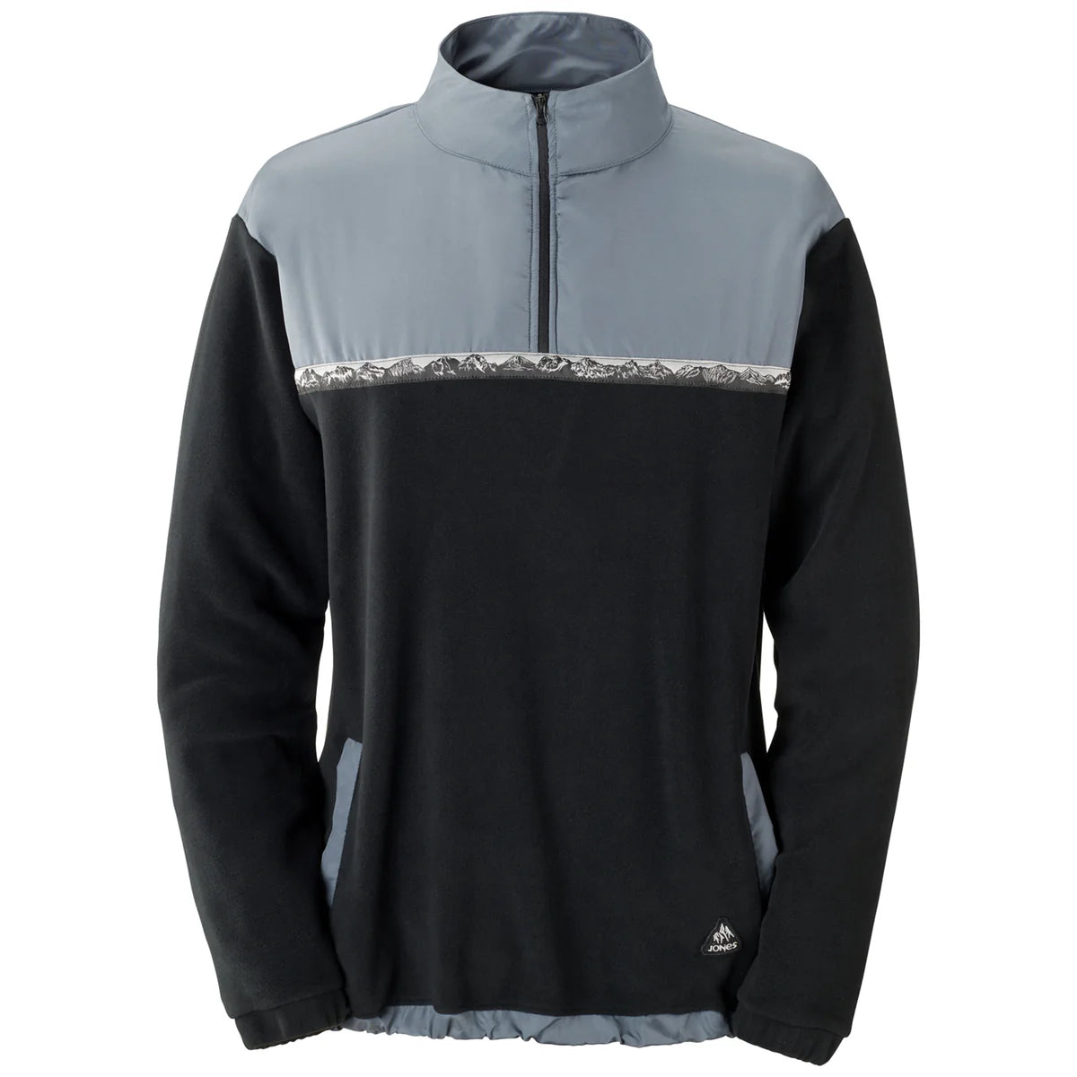 JONES RECYCLED FLEECE HALF ZIP W25 BLACK